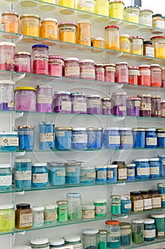 Artist pigment range close up