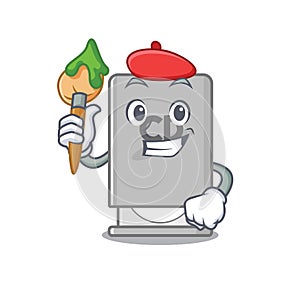 Artist rom drive mascot isolated with cartoon