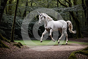 An artist s hand guides a unicorn through an enchanted glade