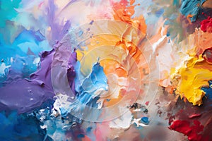 Artist\'s oil paint palette background