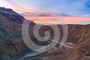 Artist`s Palette area at sunrise.Death Valley National Park.California.USA