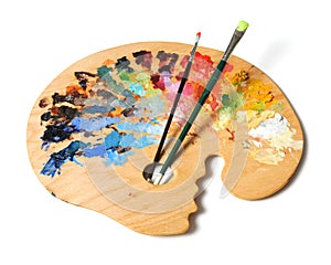 Artist's Palette and Brushes