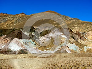 Artist's Palette colorful rocks in Death Valley National Park.