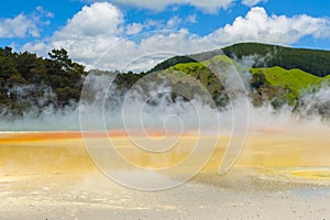 Artist`s Palette hot spring in the New Zealand