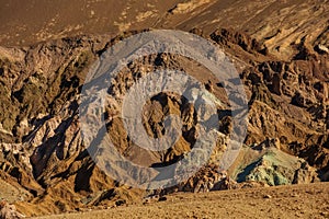 Artist`s Palette landmark place in Death Valley National Park, C