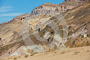 Artist`s Palette landmark place in Death Valley National Park, C
