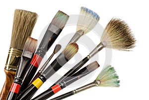 Artist's used brushes