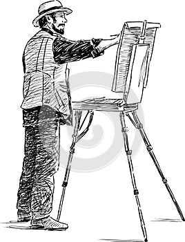 Artist at work