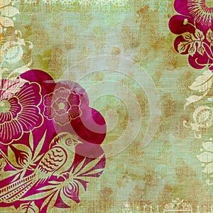 Artisti Batik Floral Design Background