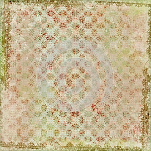 Artisti Batik Floral Design Frame Background