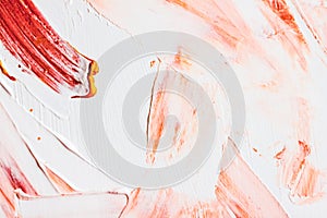 Artistic abstract texture background, orange acrylic paint brush stroke, textured ink oil splash as print backdrop for luxury