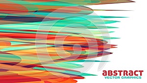 Artistic abstraction by orangey red and turquoise colors, Colorful vector graphics photo