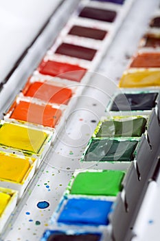 Artistic aquarell paints