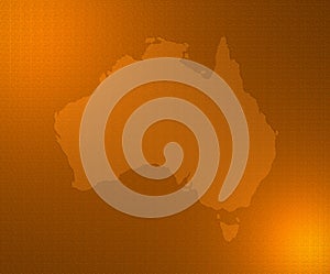 Artistic Australia map, artistic fantasy texture with metallic bronze effect, colors.
