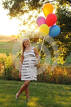 Artistic backlit teen