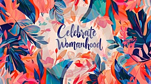 Artistic Banner Celebrating Femininity and Womanhood