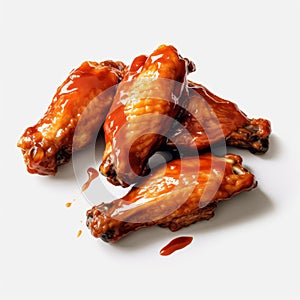 Artistic Bbq Chicken Wings: A Fusion Of James Nares And Irving Penn Style