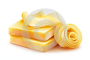 Artistic Bread Slices with Butter