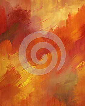 Warm Painted Canvas Texture with Expressive Brush Patterns