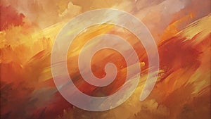 Warm Painted Canvas Texture with Expressive Brush Patterns