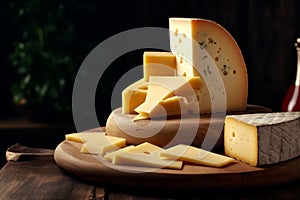 Artistic Cheese Composition Detail