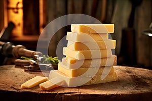 Artistic Cheese Composition Detail