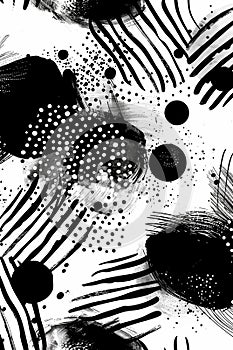 Artistic collection of hand drawn textures and brushes: bubbles, lines & patterns