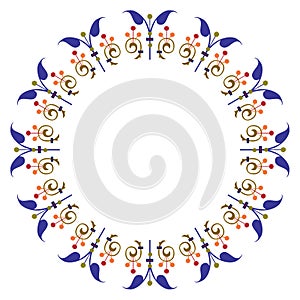 Artistic colorful garnished circle shape