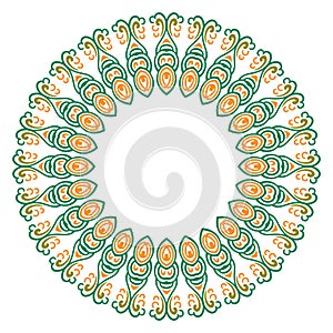 Artistic colorful garnished circle shape