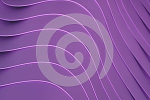 Artistic curved lines of the piled up purple color plastic bowls, for pattern