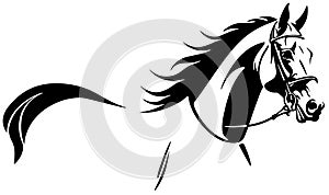 Artistic Drawing of a Horse as a Logo