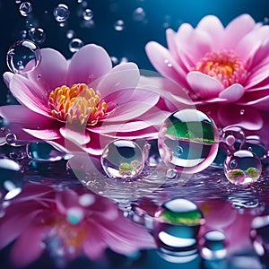 an artistic dreamland by dreamer flowers bubbles water
