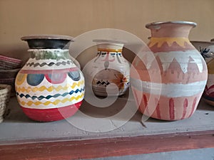 artistic earthern pot