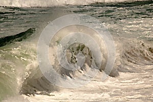 ARTISTIC EFFECT ADDED TO CRESTING WAVE