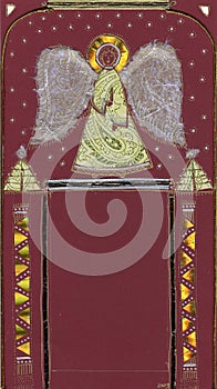 Artistic frame with angel.