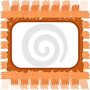 Artistic frame with spots in orange tones