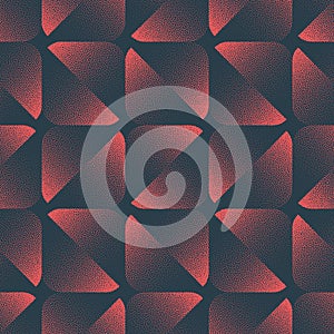 Artistic Geometric Seamless Pattern Trendy Vector Red Black Abstract Background