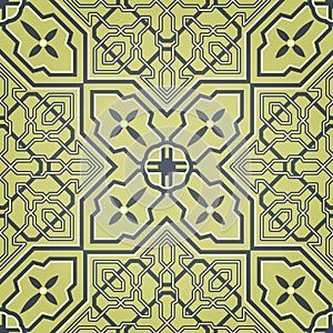 Artistic Green Seamless Pattern