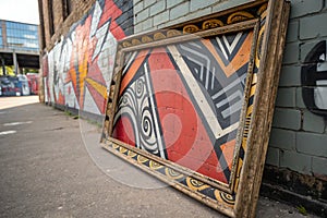 Gritty abstract wallpaper frame photo