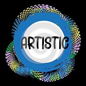 Artistic Halftone Abstract Circle Pattern Background