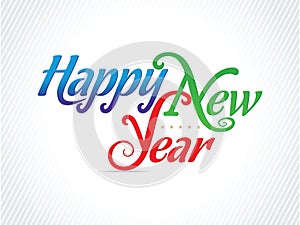 Artistic Happy New Year - Vector Illustration