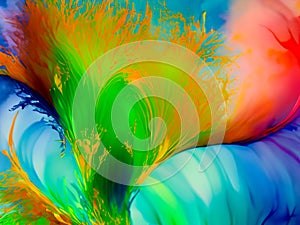 An abstract image inspired by underwater coral reef flowers photo