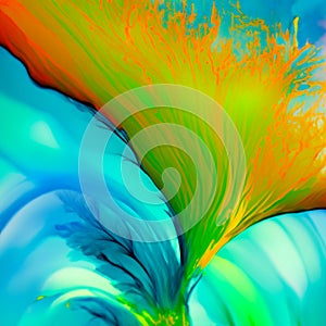 An abstract image inspired by underwater coral reef flowers photo