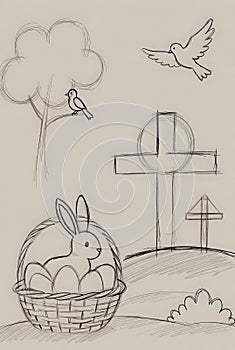 artistic image representing Easter day