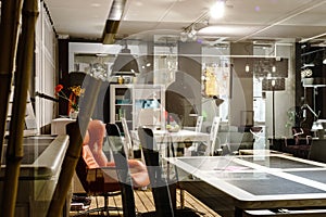 Artistic interior of furnityre shop photo