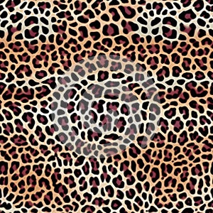 Artistic Interpretation of Leopard Skin Pattern. Digitally enhanced leopard print with a creative twist