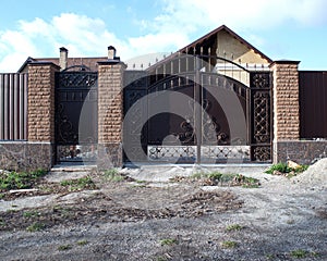 Artistic iron gates