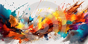 artistic Labor Day background with abstract elements and vibrant splashes of color, symbolizing creativity, innovation