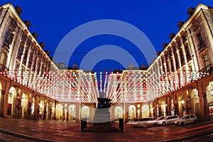 Artistic lights square, Turin