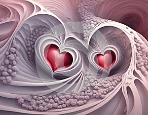 Artistic love design concept with heart, valentine\'s day background